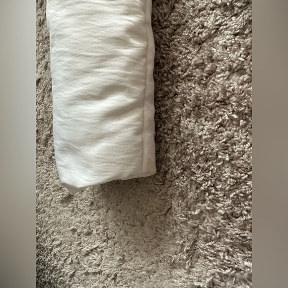 Bebe White Silk Winter Jacket with Lace-Up Back - Picture 5 of 11